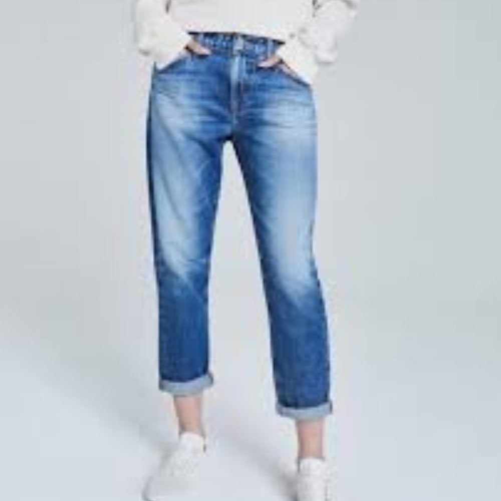 AG Adriano Goldschmied Sz 29R Ex-Boyfriend Slim Crop Jeans (Read Description)